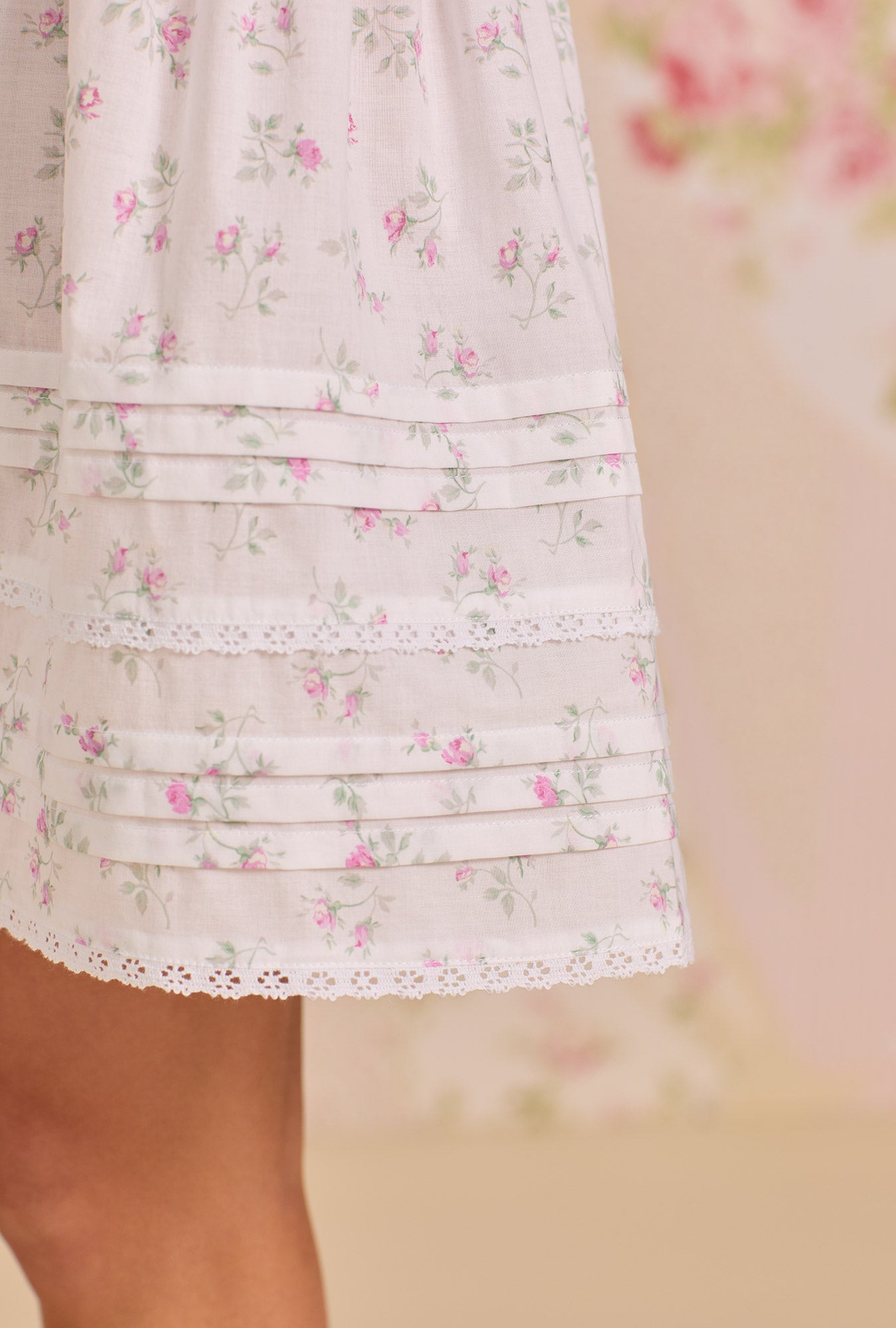 Eileen West The "Isabelle" Petite Rose Cotton Lawn Chemise