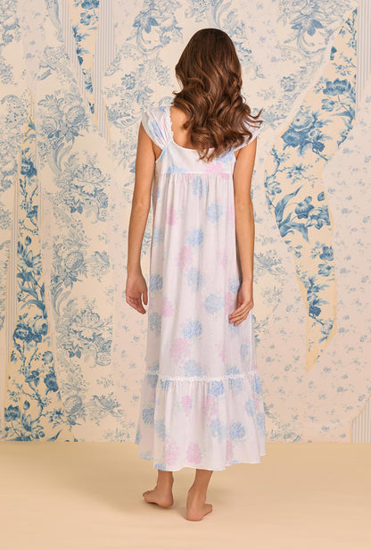 Eileen West The "Taylor" Hydrangea Blossom Cotton Lawn Ballet Nightgown
