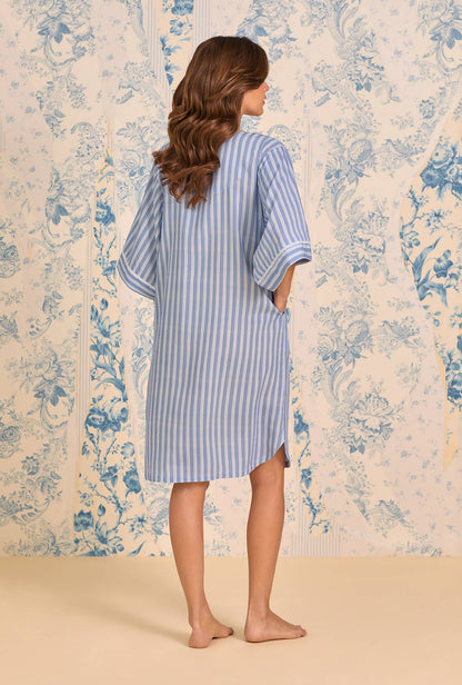 Eileen West Harbour Stripe Ecovero™ Rayon Caftan