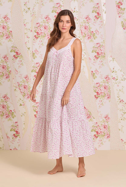 Eileen West The "Josephine" Sweet Ditsy Cotton Lawn Ballet Nightgown