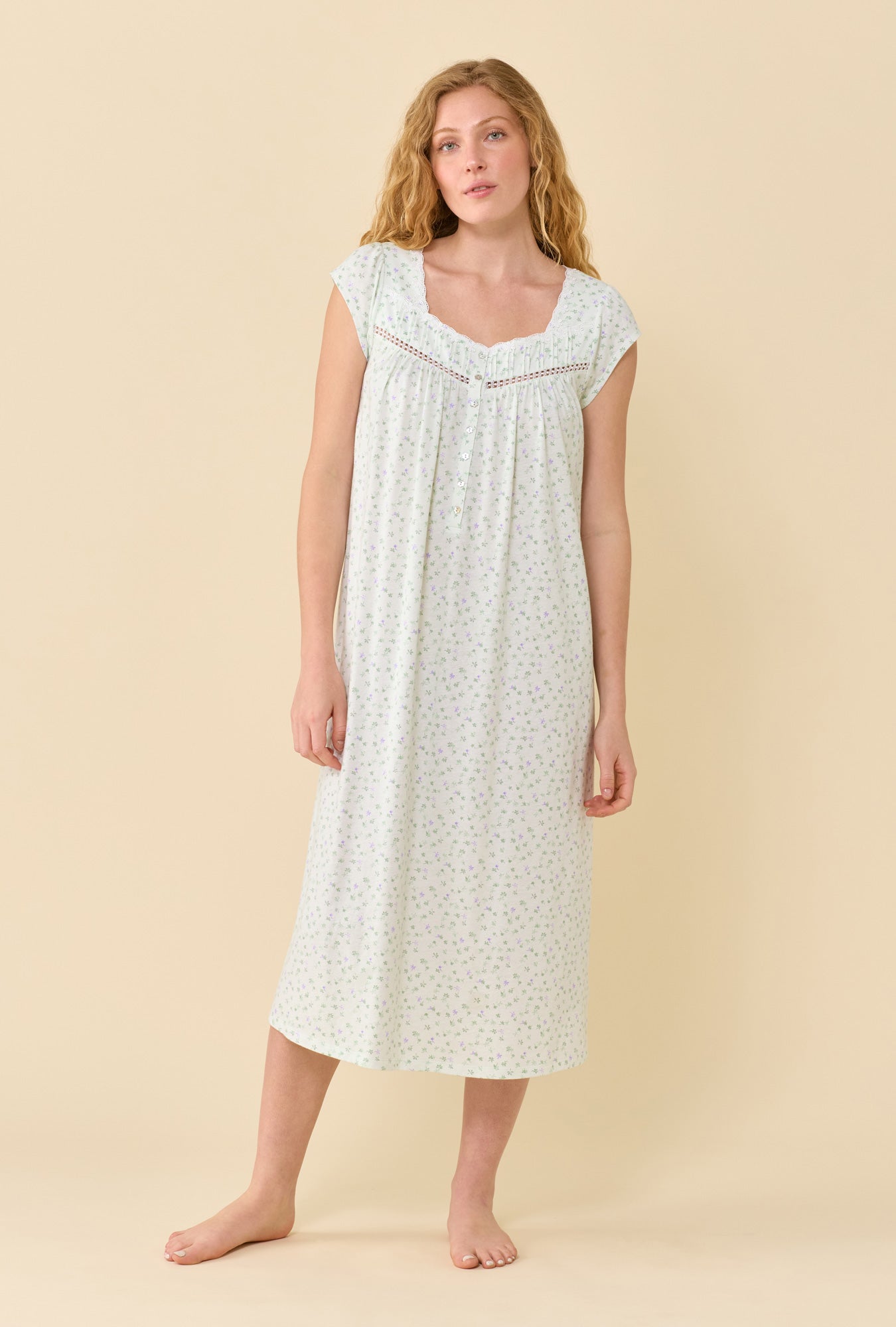Eileen West Sage Posy Nightgown