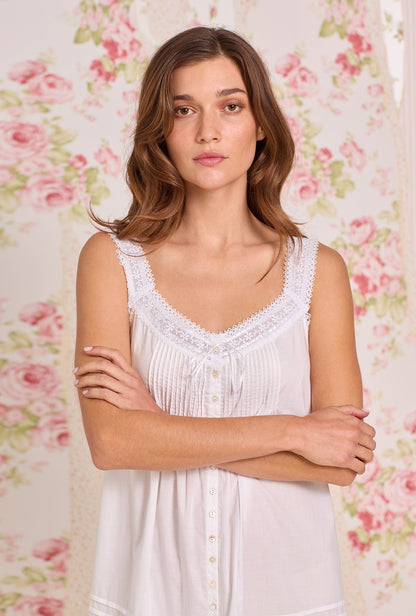Eileen West The "Josephine" Iconic White Cotton Lawn Ballet Nightgown