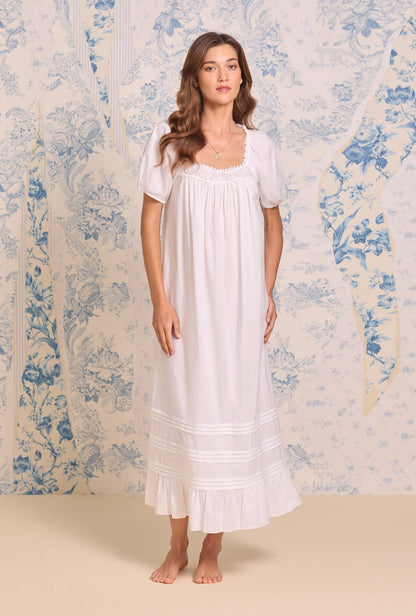 Eileen West The "Jolee" Iconic White Cotton Lawn Ballet Nightgown