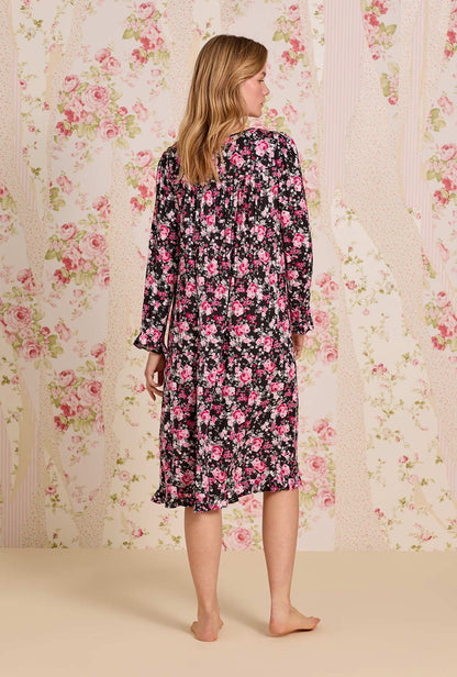 Eileen West Evening Floral Tencel™ Modal Long Sleeve Ballet Nightgown