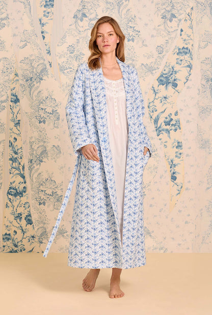 Eileen West Celestial Bow Cotton Diamond Quilt Wrap Robe