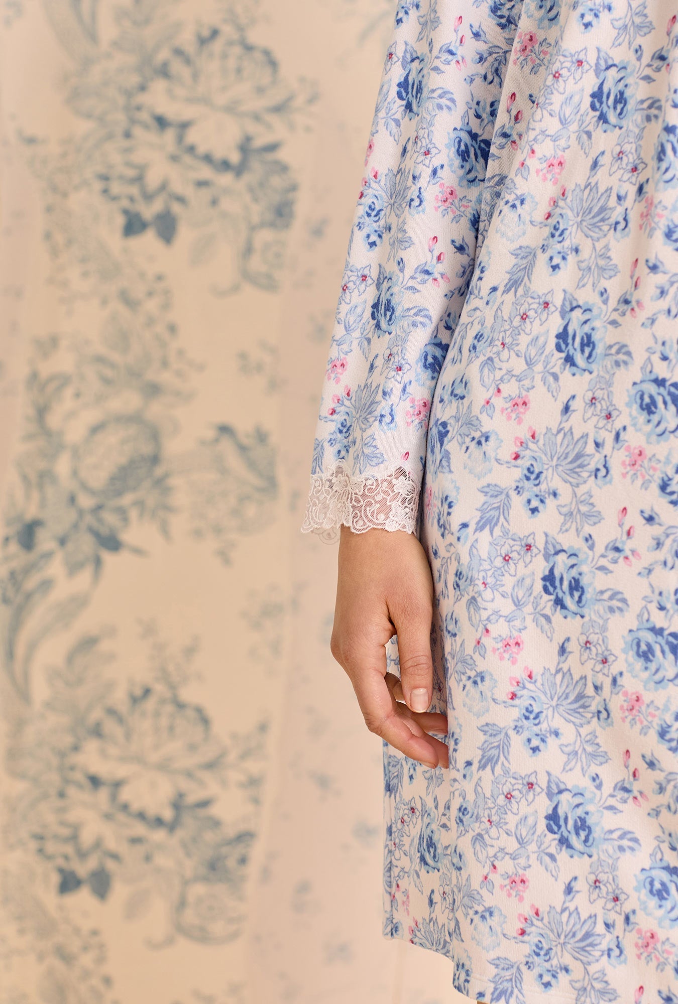 Eileen West Floral Whisper Dreamy Sweater Knit Chemise