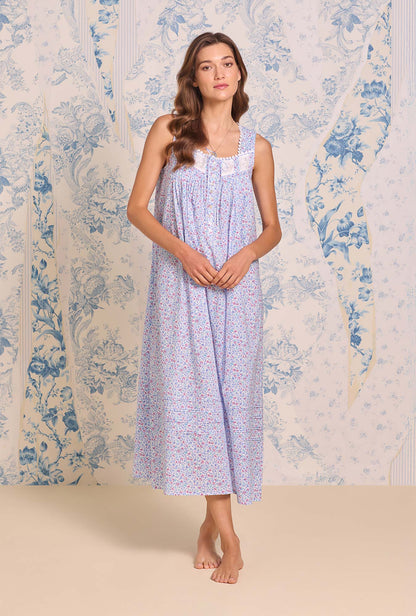 Eileen West The "Eileen" Wintertide Ditsy Cotton Lawn Ballet Nightgown