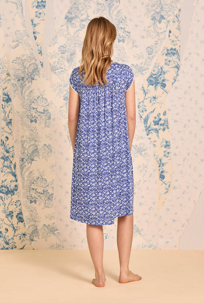 Eileen West Bluebriar Cap Sleeve Cotton Modal Waltz Nightgown