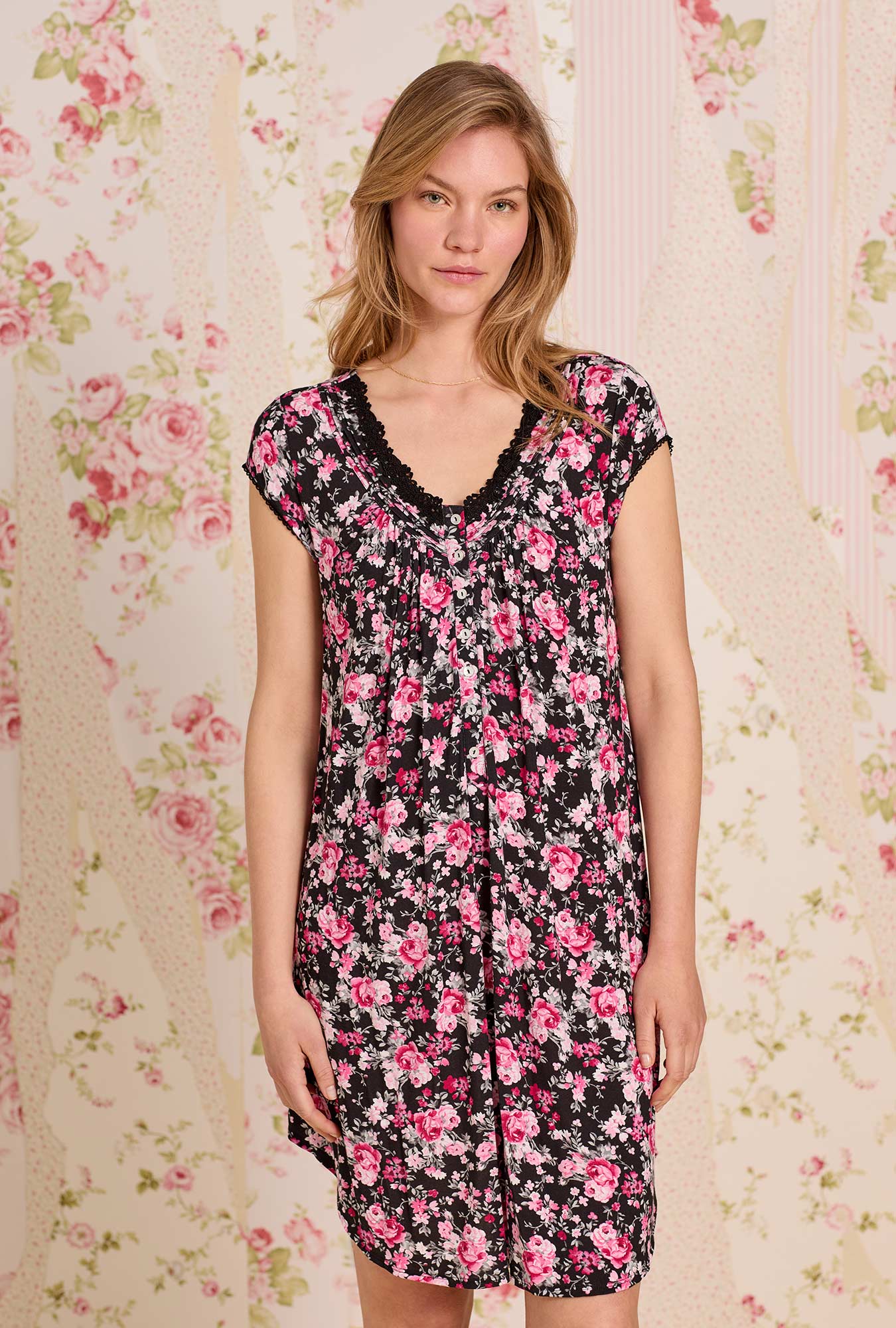 Eileen West Evening Floral Tencel™ Modal Nightshirt