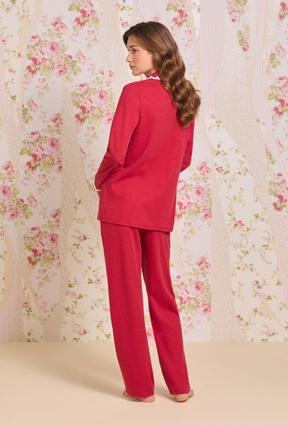 Eileen West Dream Heather Claret Interlock Classic Pajama