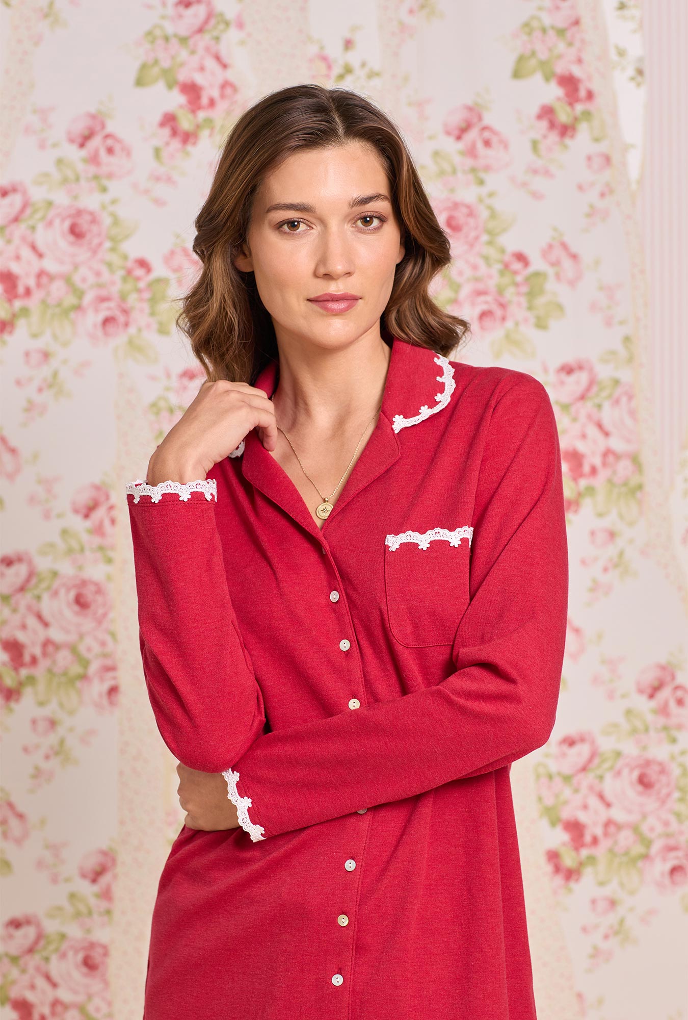 Eileen West Dream Heather Claret Interlock Classic Pajama