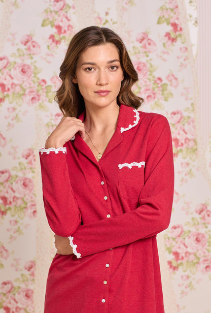 Eileen West Dream Heather Claret Interlock Classic Pajama