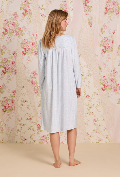 Eileen West Powder Petal Dream Fleece Long Sleeve Waltz Nightgown