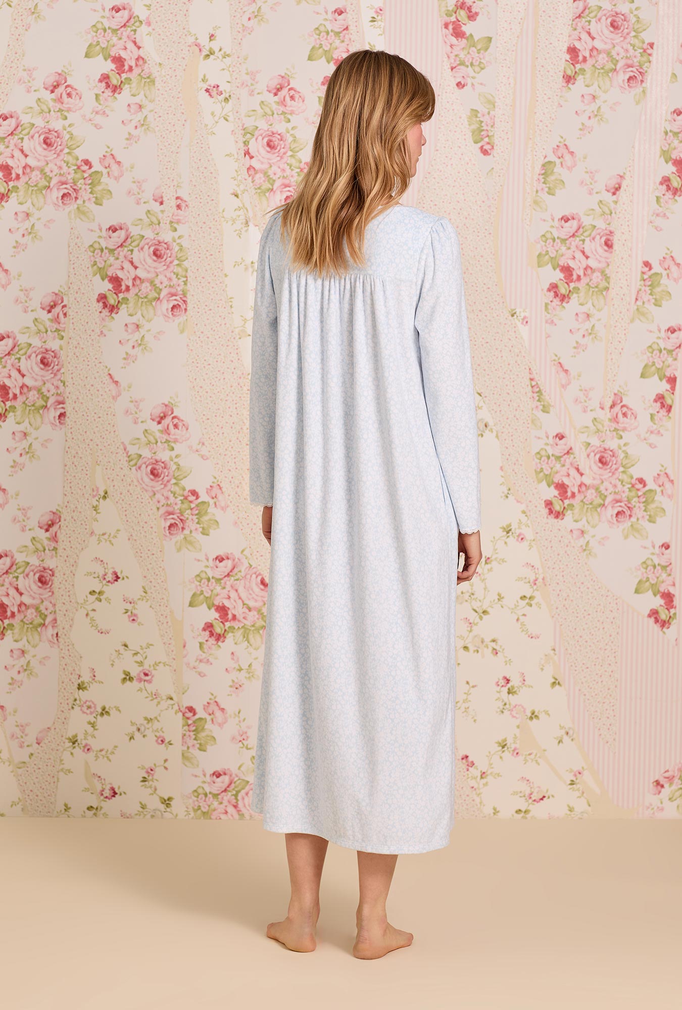 Eileen West Powder Petal Dream Fleece Long Sleeve Ballet Nightgown