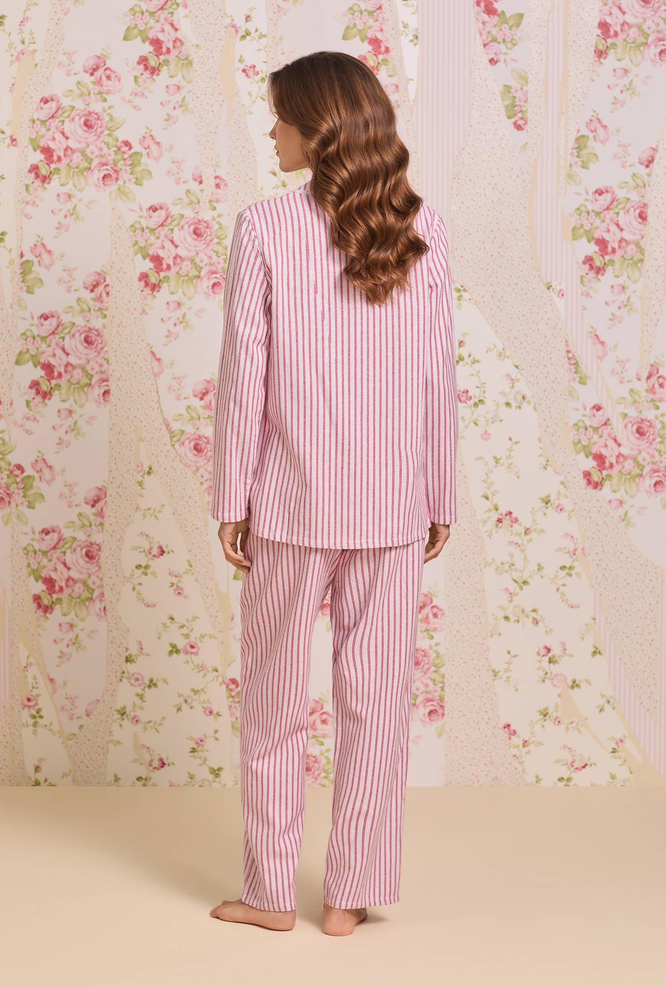 Eileen West Hearth Stripe Cotton Flannel Pajama