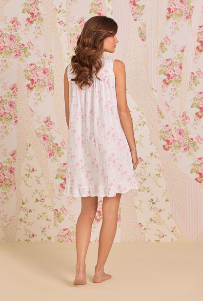 Eileen West Blush Carnation Cotton Pointelle Chemise