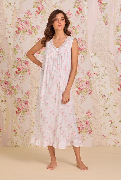Eileen West The "Eileen" Blush Carnation Cotton Pointelle Ballet Nightgown