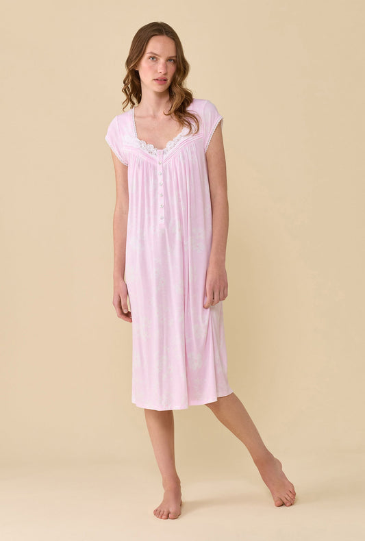 Eileen West Pink Posy Tencel™ Modal Waltz Nightgown