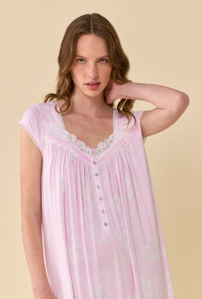 Eileen West Pink Posy Tencel™ Modal Waltz Nightgown