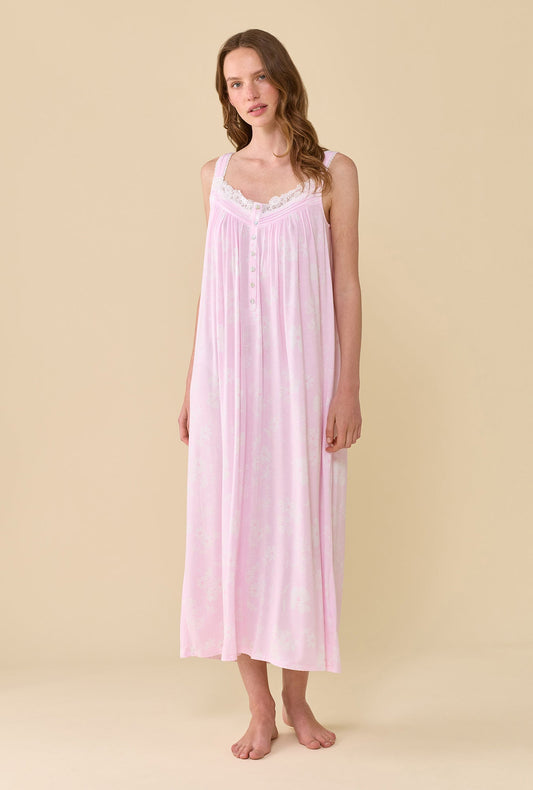 Eileen West The "Eileen" Pink Posy Tencel™ Modal Ballet Nightgown
