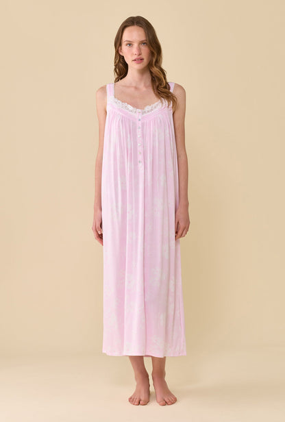 Eileen West The "Eileen" Pink Posy Tencel™ Modal Ballet Nightgown