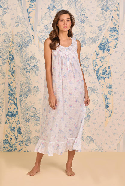Eileen West The "Eileen" Whispering Ribbons Cotton Swiss Dot Ballet Nightgown