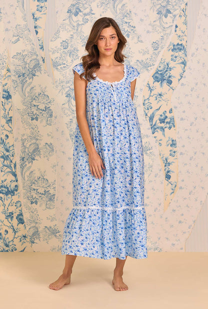 Eileen West The "Taylor" Spring Meadow Cotton Lawn Ballet Nightgown