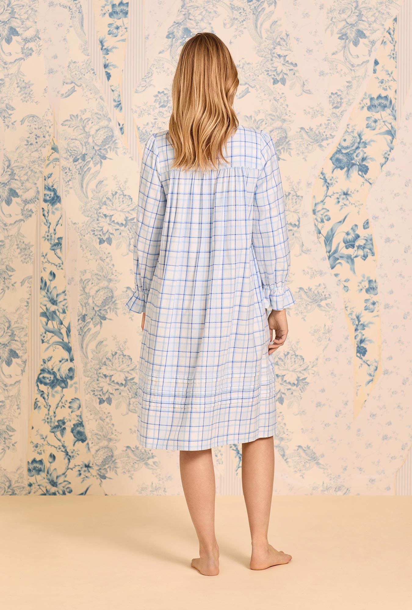Eileen West Vintage Plaid Cotton Flannel Waltz Nightgown