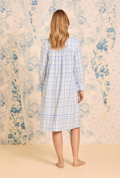 Eileen West Vintage Plaid Cotton Flannel Waltz Nightgown