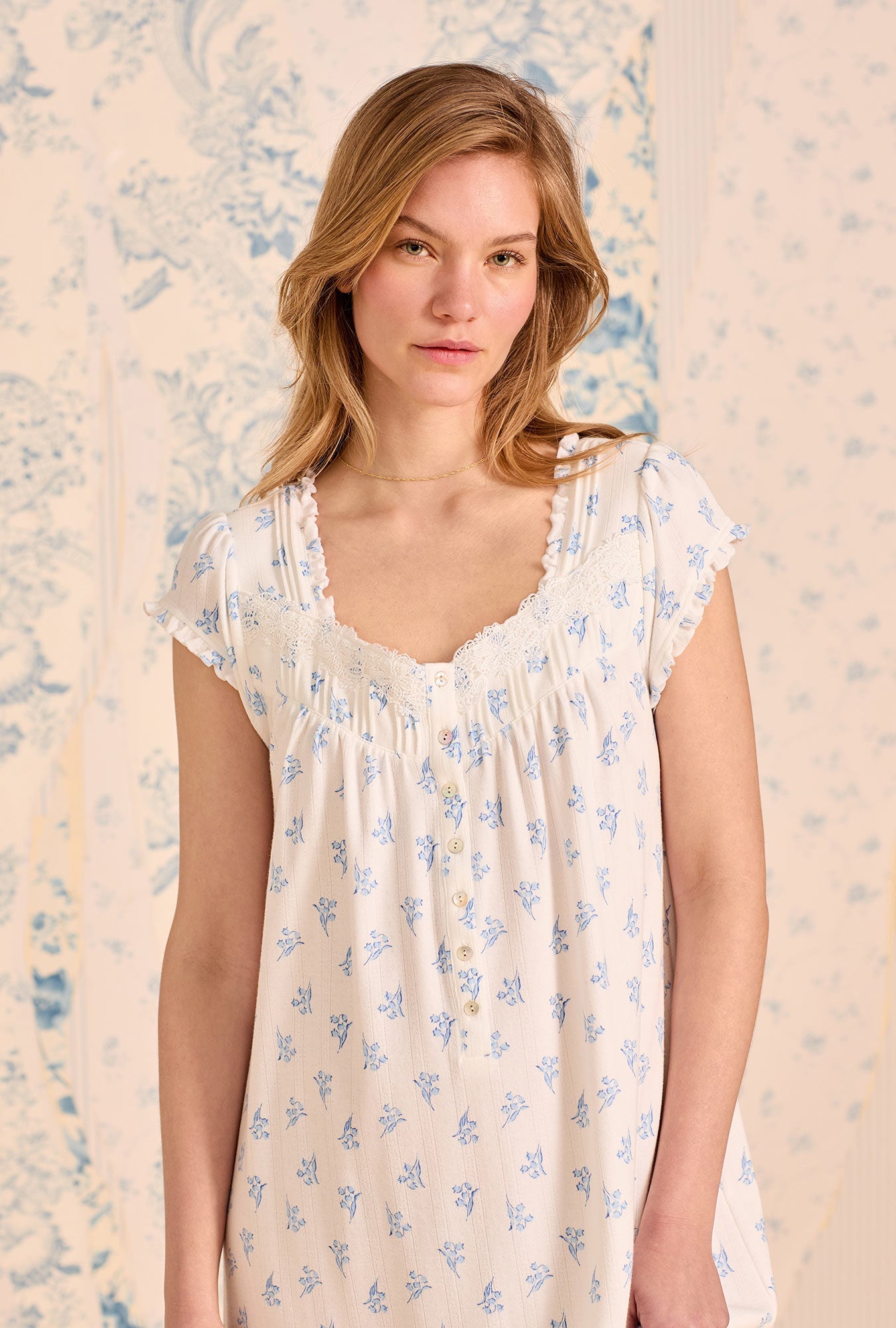 Eileen West Lily Reverie Cotton Pointelle Waltz Nightgown