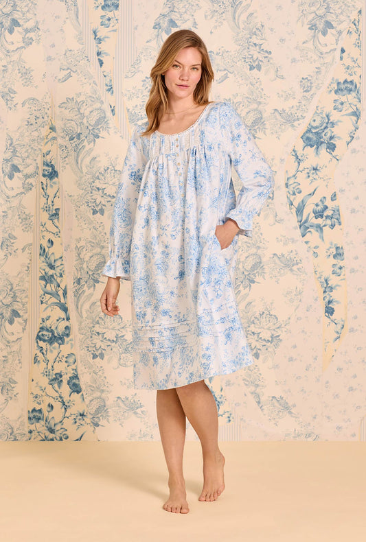Eileen West Chateau Bloom Cotton Flannel Waltz Nightgown