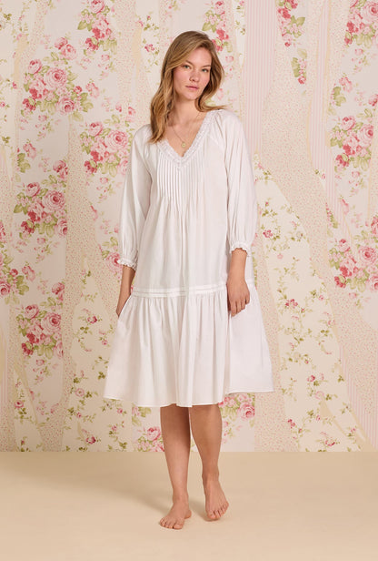 Eileen West Marielle White Cotton Lawn Waltz Nightgown