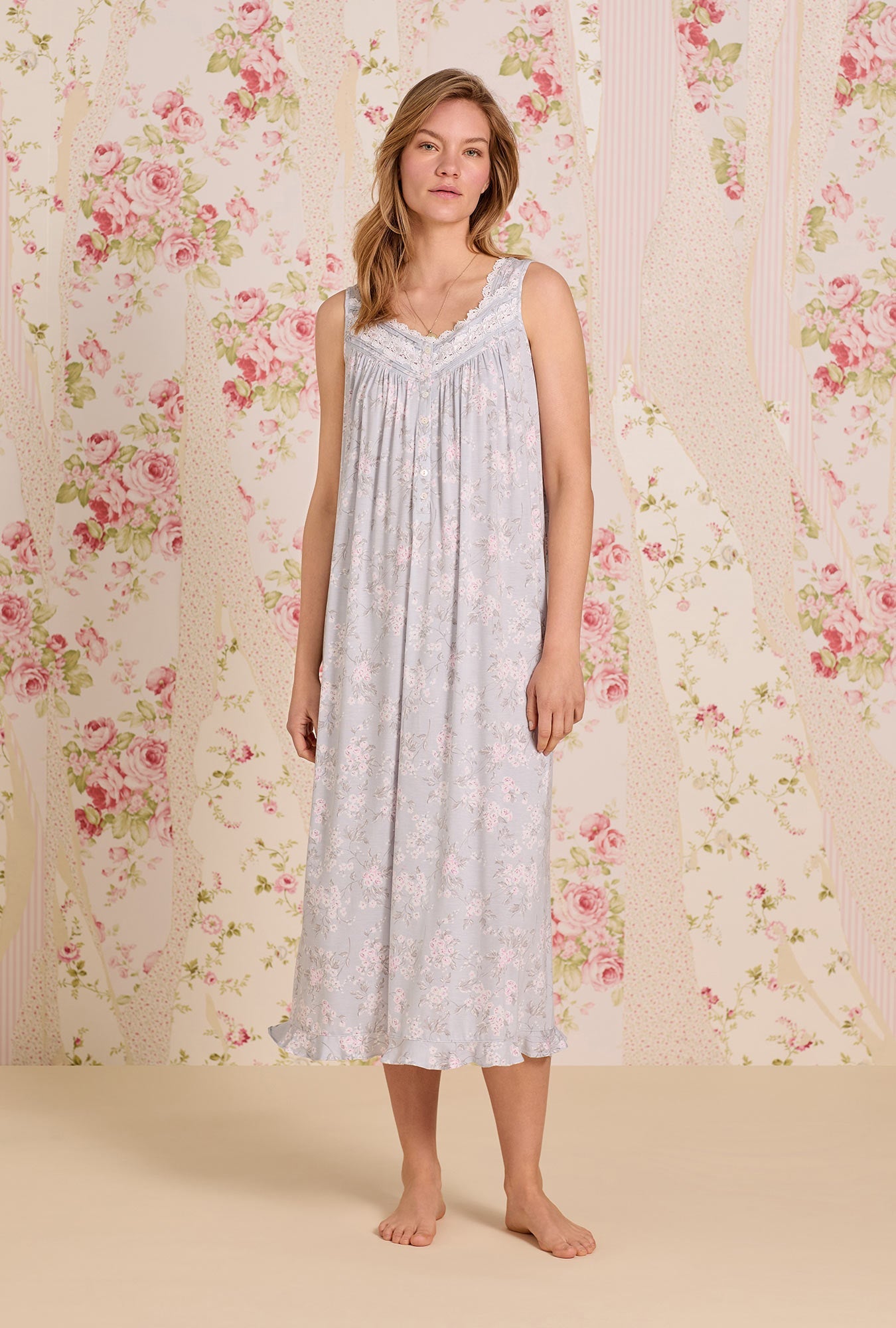 Eileen West The "Eileen" Blush Bouquet Tencel™ Modal Ballet Nightgown