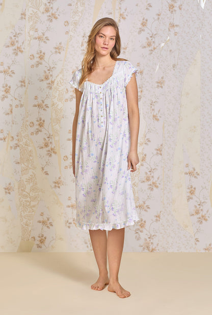Eileen West Wild Carnation Cotton Pointelle Waltz Nightgown