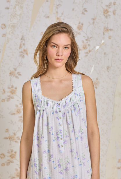 Eileen West Wild Carnation Cotton Pointelle Chemise