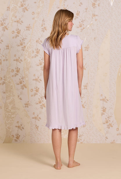 Eileen West Chateau Lavender Cotton Pointelle Waltz Nightgown