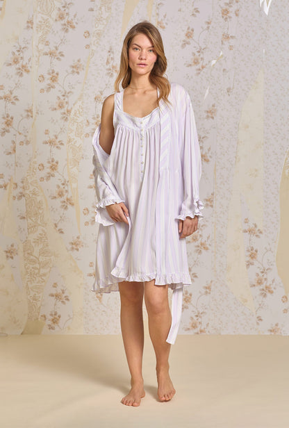 Eileen West Montauk Stripe Ecovero™ Rayon Chemise