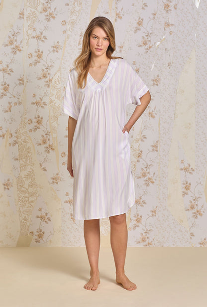 Eileen West Montauk Stripe Ecovero™ Rayon Caftan