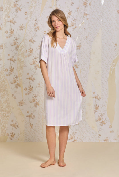 Eileen West Montauk Stripe Ecovero™ Rayon Caftan