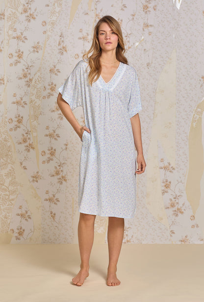 Eileen West Lavender Fields Ecovero™ Rayon Caftan