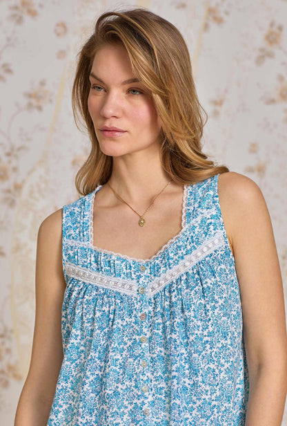 Eileen West Morning Meadow Cotton Knit Chemise