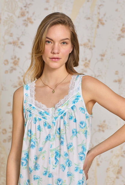 Eileen West Bluebell Mist Cotton Modal Chemise