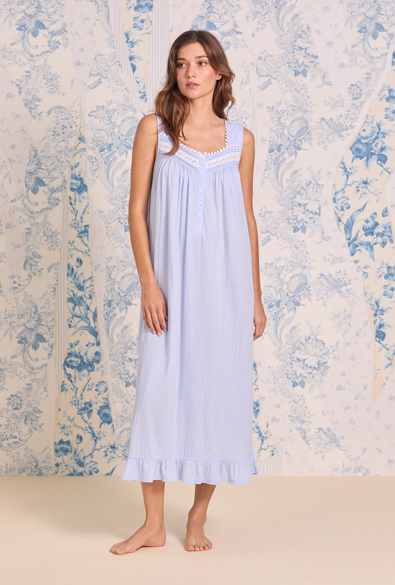 Eileen West The "Eileen" Lilac Belle Cotton Pointelle Ballet Nightgown