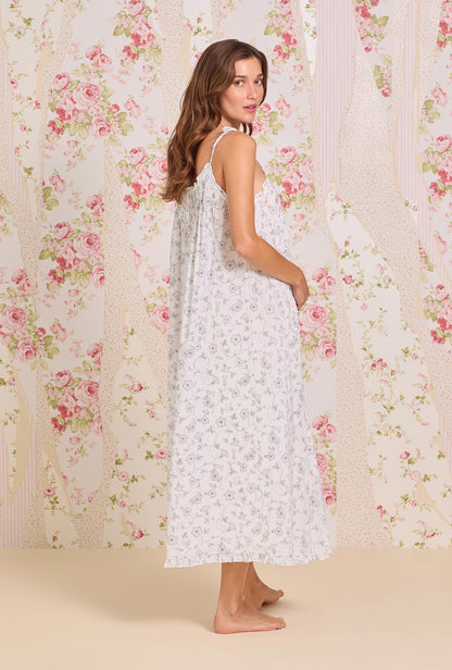 Eileen West The "Lucille" Morning Glory Cotton Lawn Ballet Nightgown