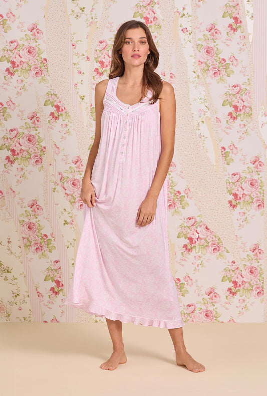 Eileen West The "Eileen" Pink Peony Tencel™ Ballet Night