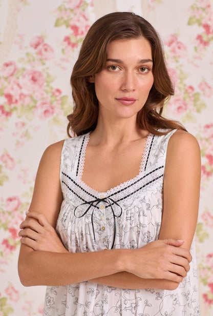Eileen West The "Eileen" Morning Glory Cotton Lawn Ballet Nightgown