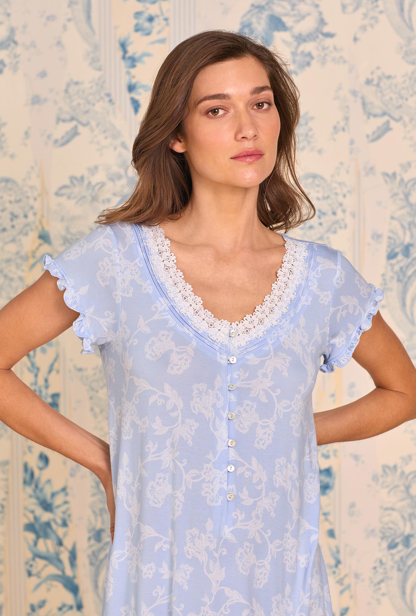 Eileen West Blue Dawn Tencel™ Modal Nightshirt