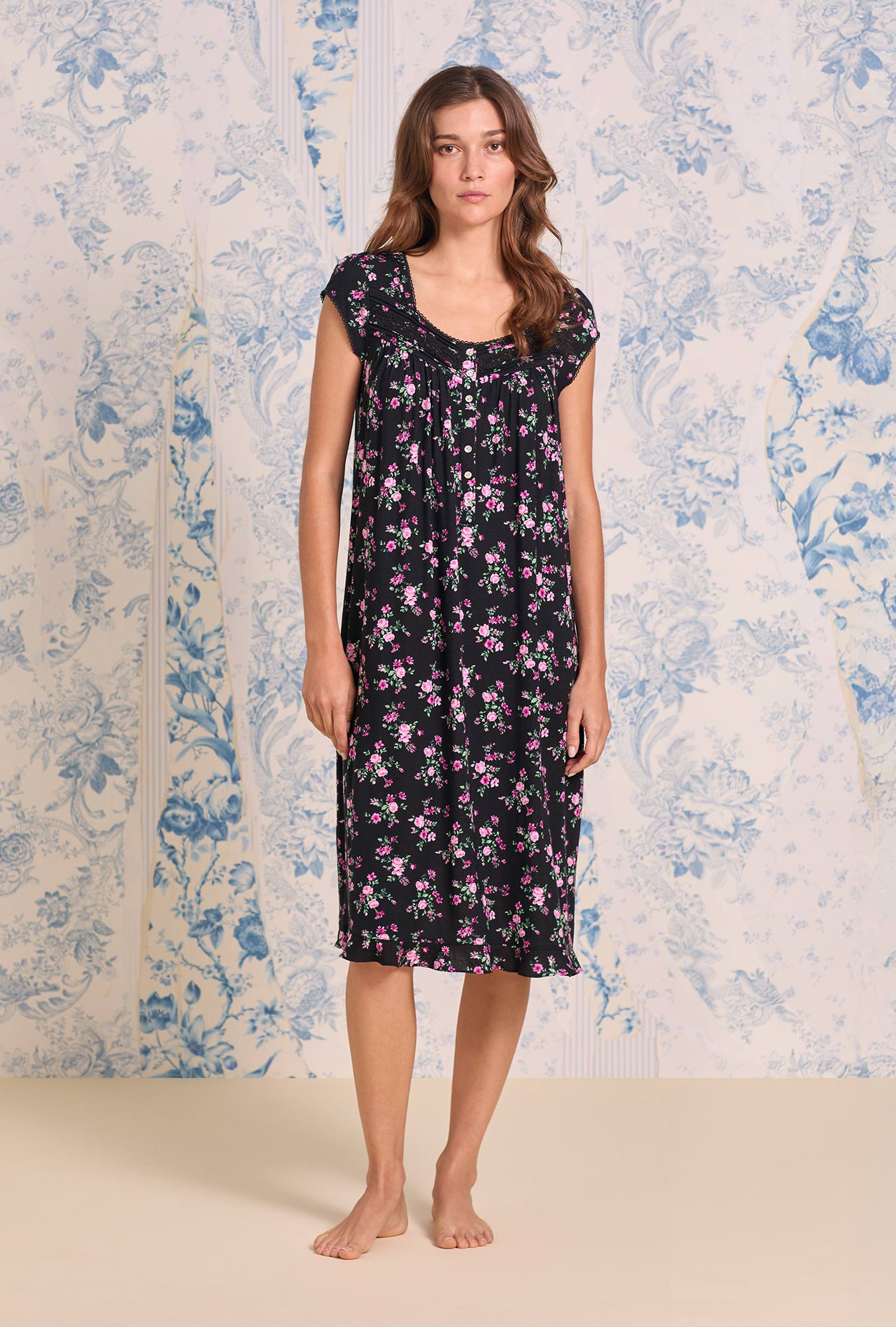 Eileen West Moonlit Posy Tencel™ Modal Waltz Nightgown