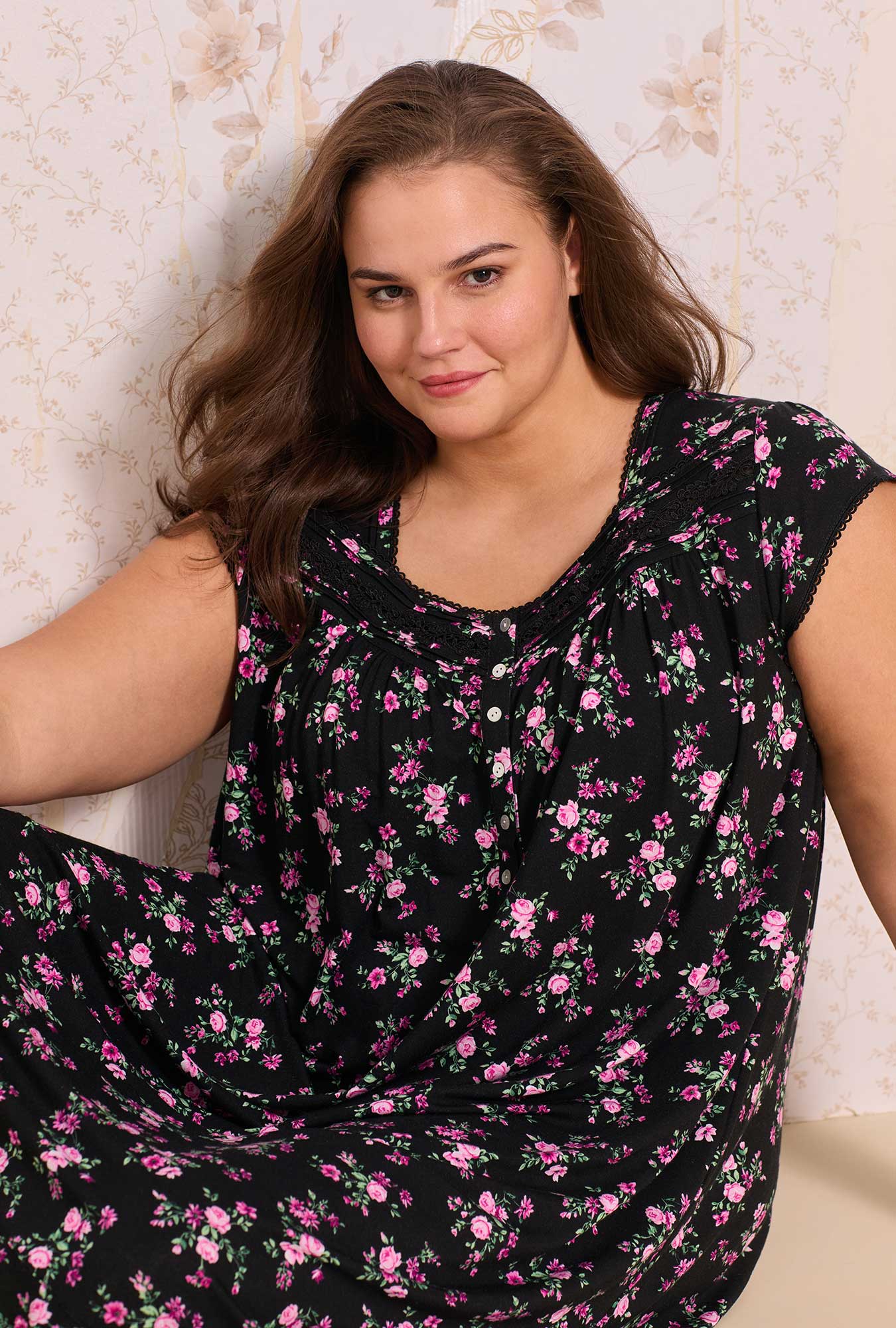 Eileen West Moonlit Posy Tencel™ Modal Waltz Nightgown