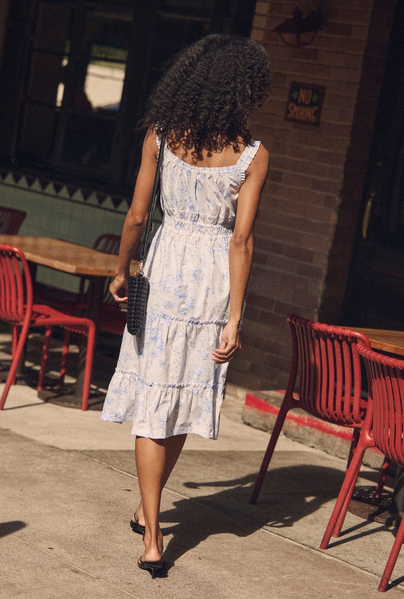 Eileen West Nora Coastal Toile Cotton Midi Dress
